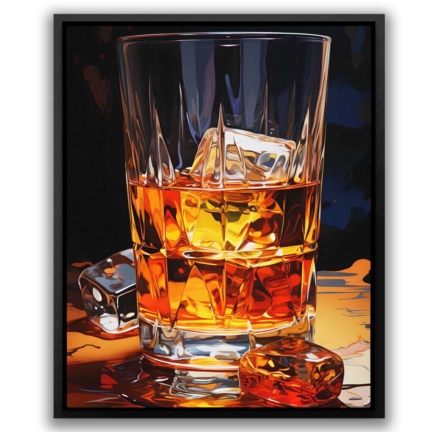 Abstract Spirits - Cocktail Glass Canvas Print