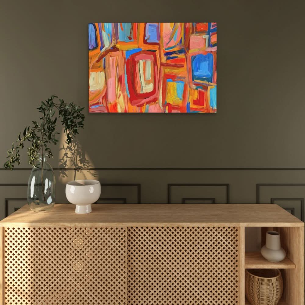 Abstract Squares - Framed Wall Art