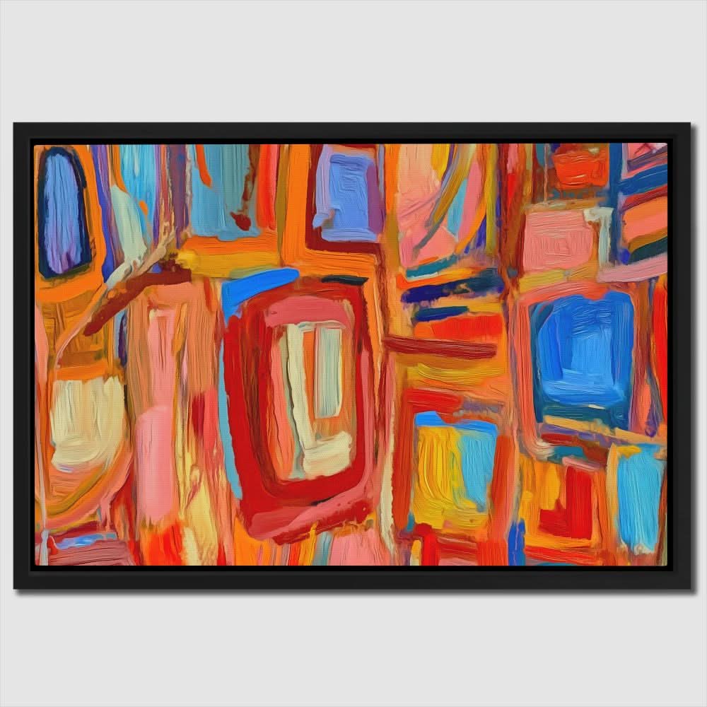 Abstract Squares - Colorful Canvas Print