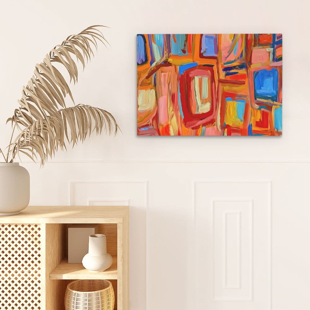 Abstract Squares - Wall Art for Bedroom