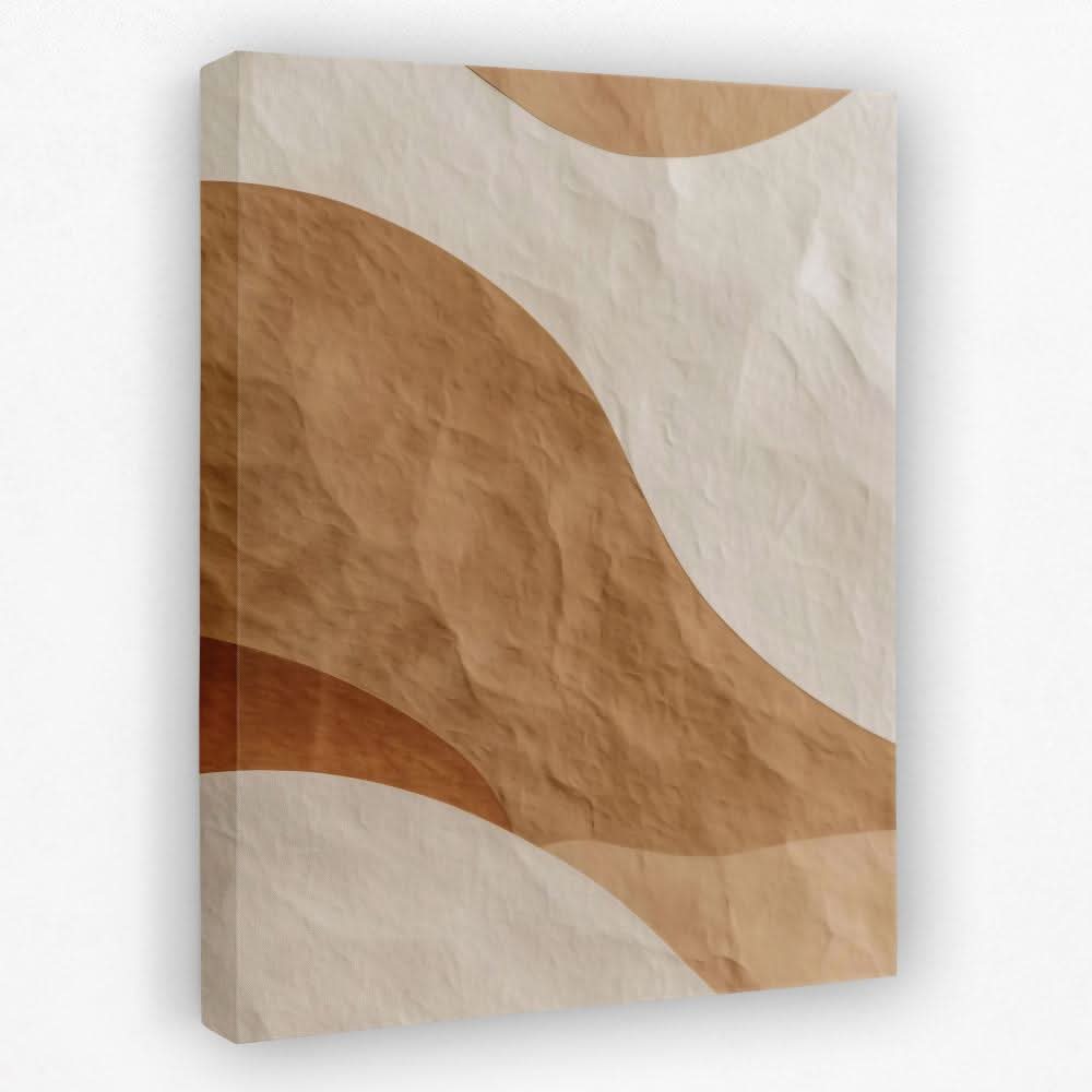Abstract Warmth - Cream Canvas Wall Art