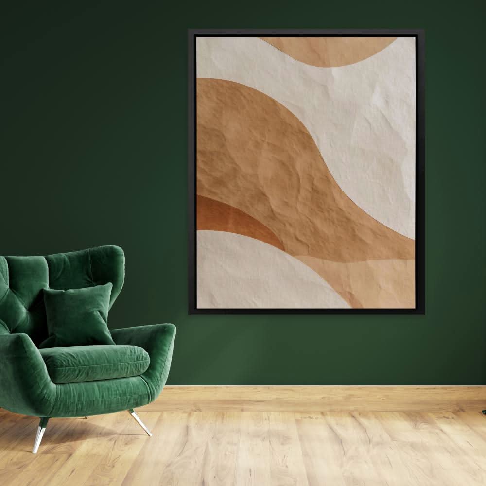 Abstract Warmth - Minimalist Brown Canvas Wall Art