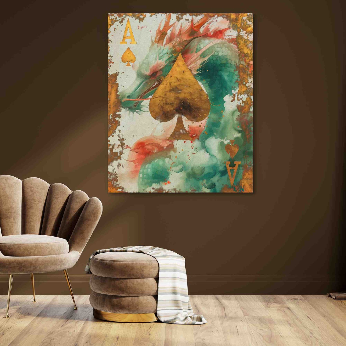 Ace of Dragons - Large Fantasy Canvas Print