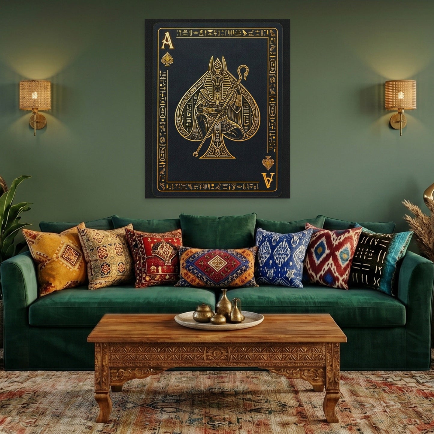 Ace Of Spades Egyptian Card
