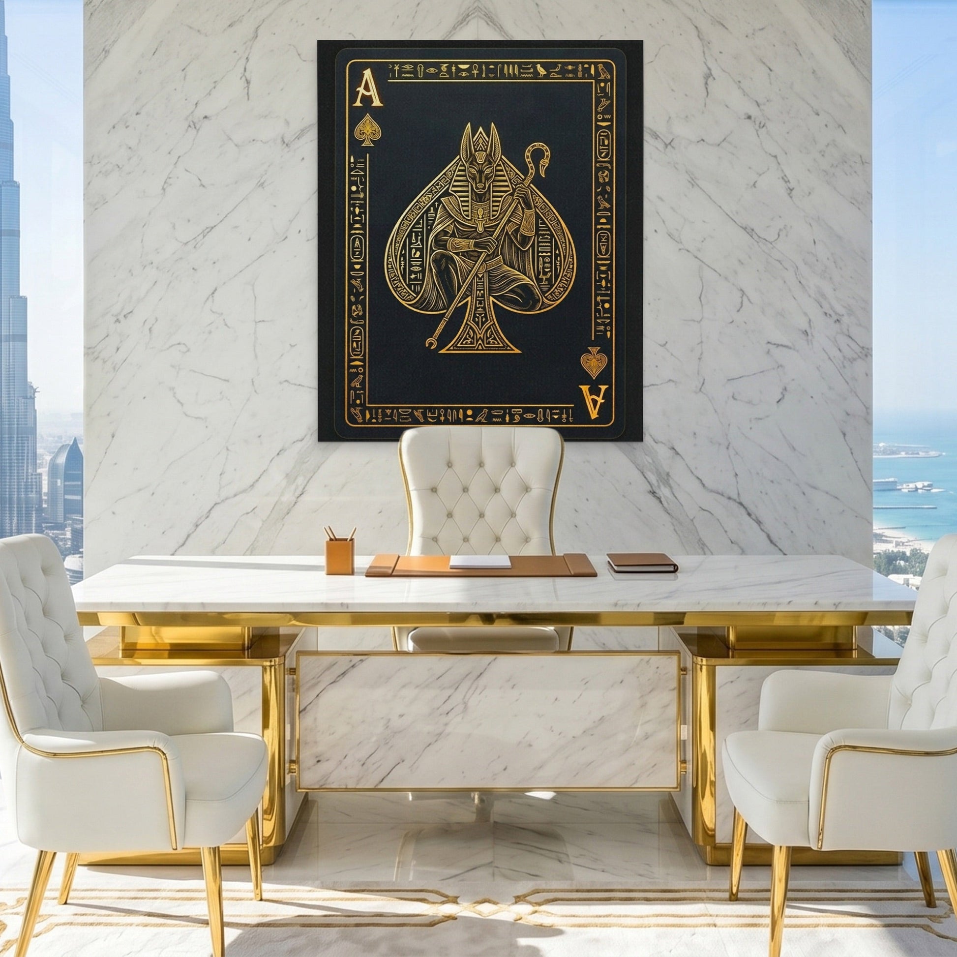 Ace Of Spades Egyptian Card
