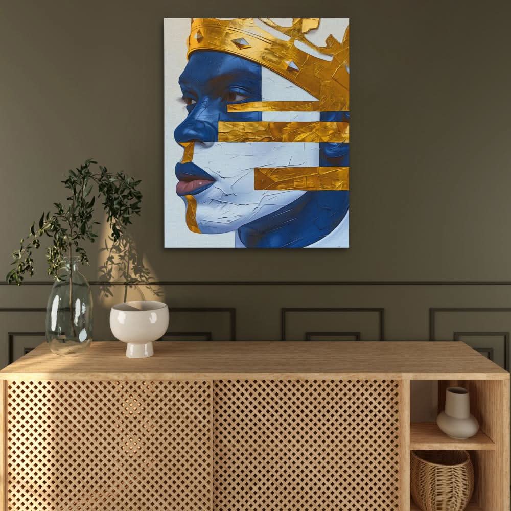African King - Crown Wall Art in Black Frame