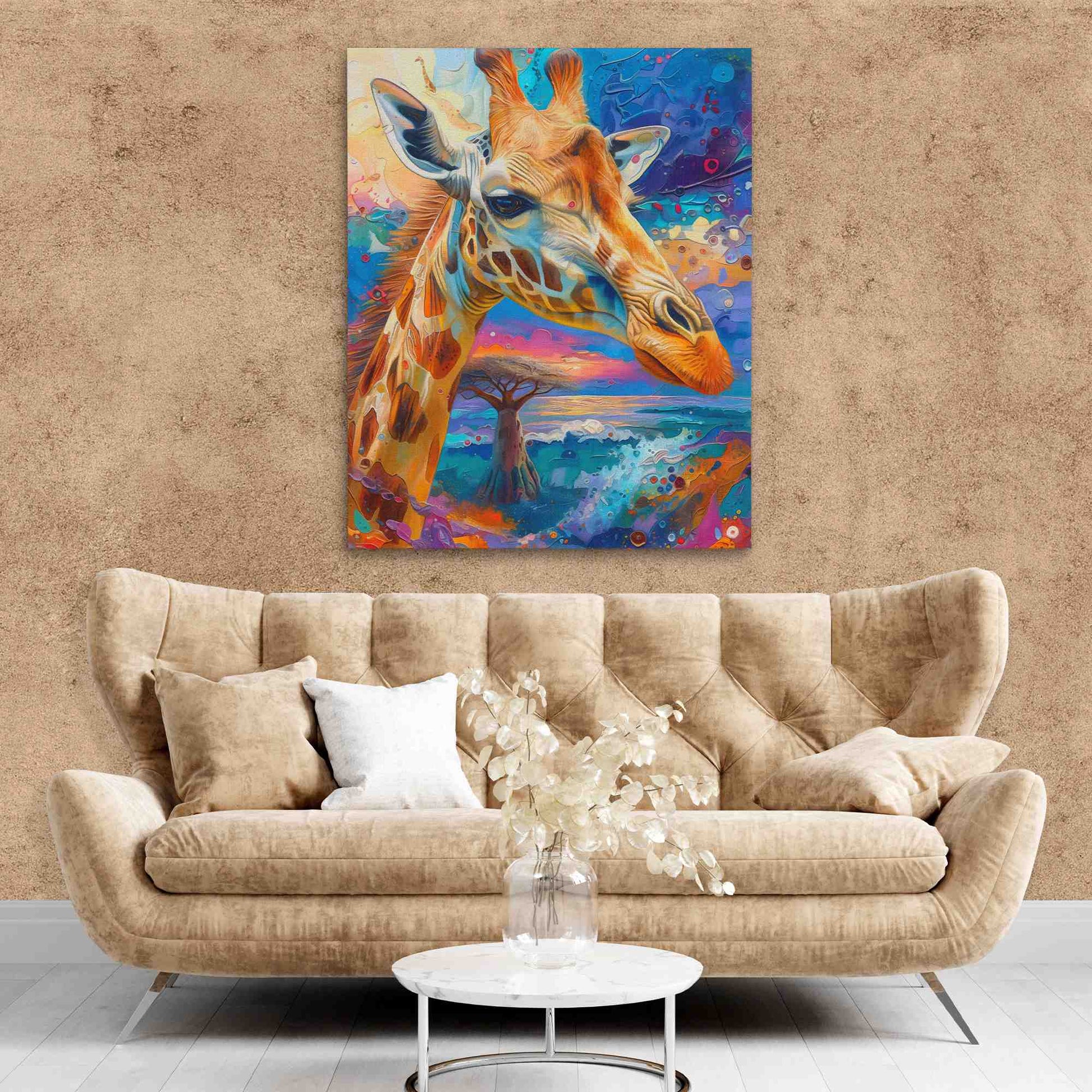African Trip - Animals Wall Art in Black Frame