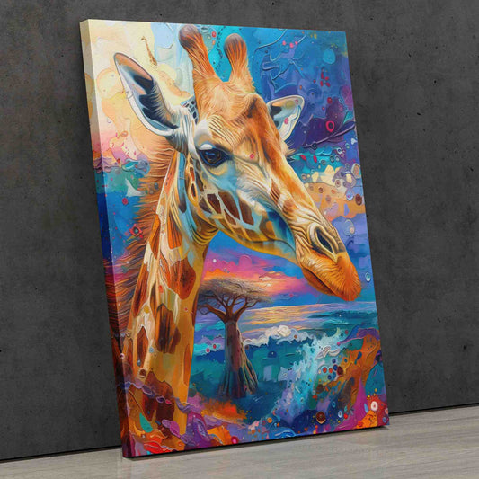 African Trip - Psychedelic Wall Art in Black Frame