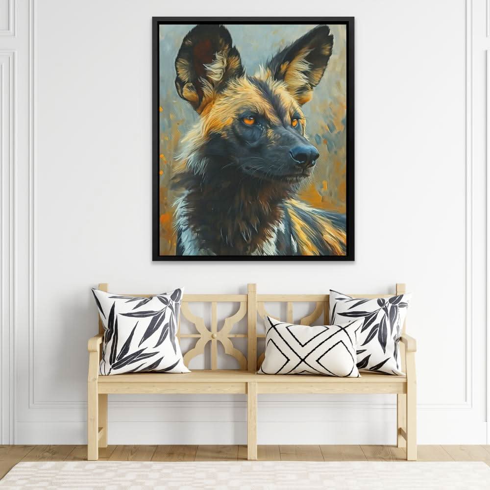 African Wild Dog - Large Canvas Print