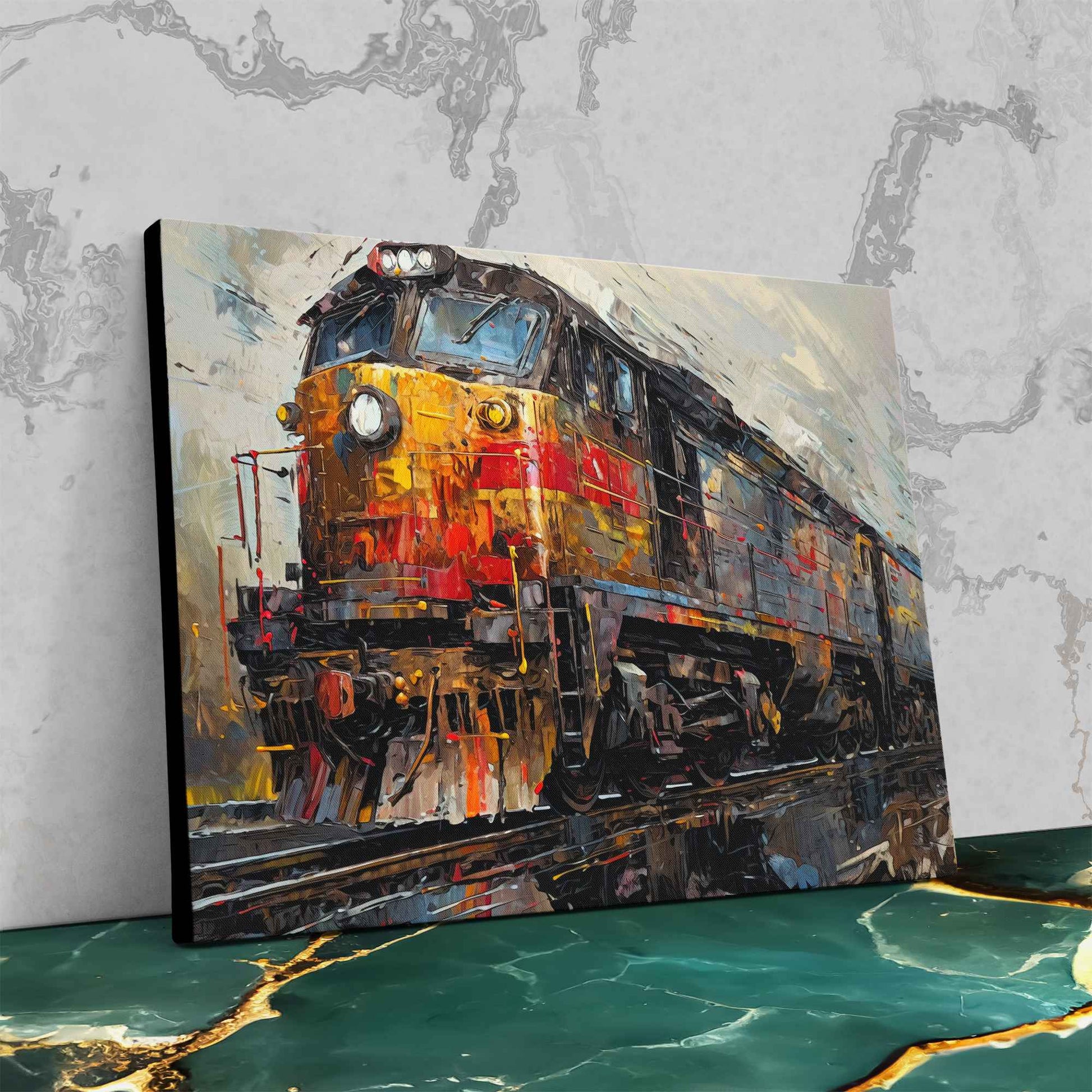 Afternoon Express - Abstract Wall Art in Black Frame