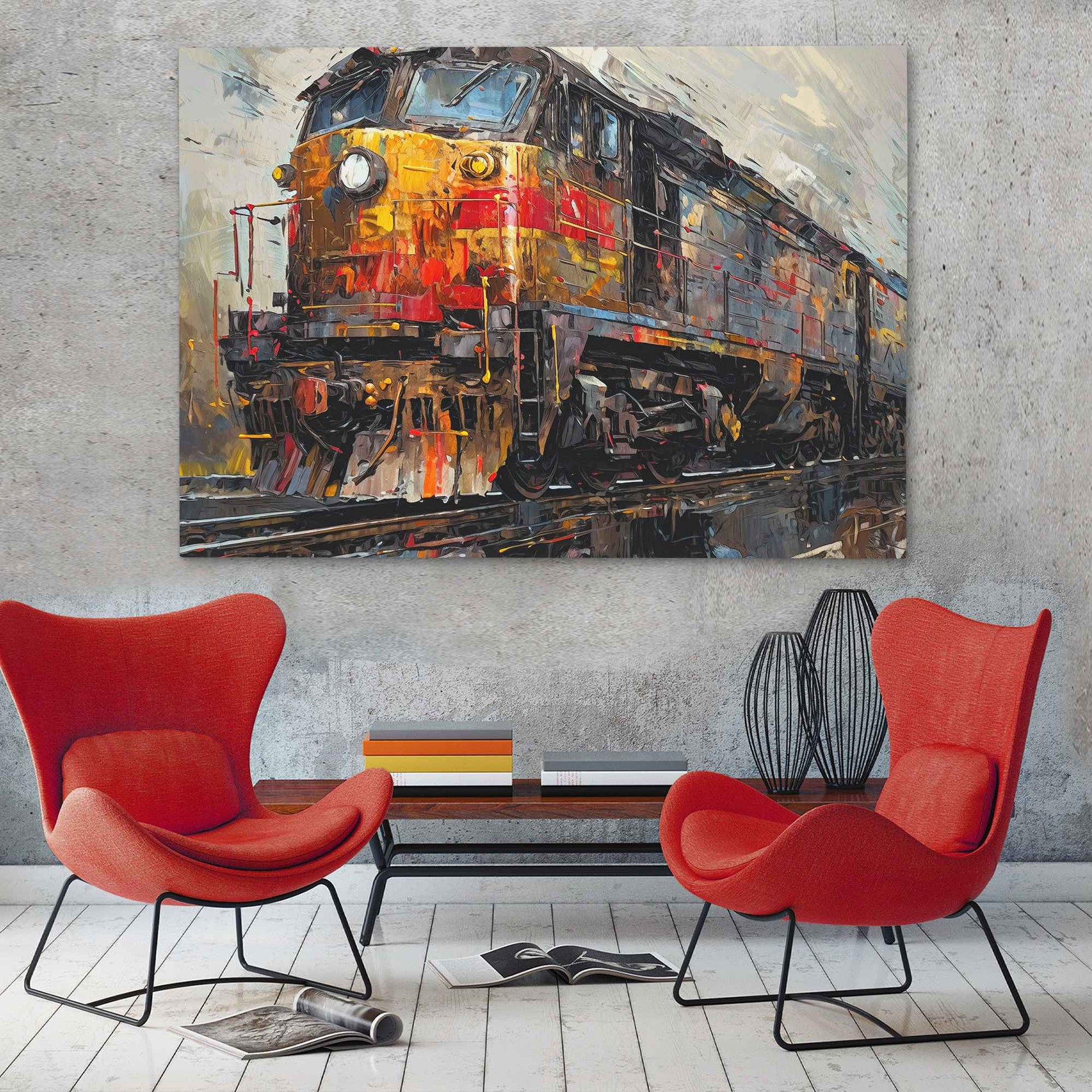 Afternoon Express - Trains Wall Art in Black Frame