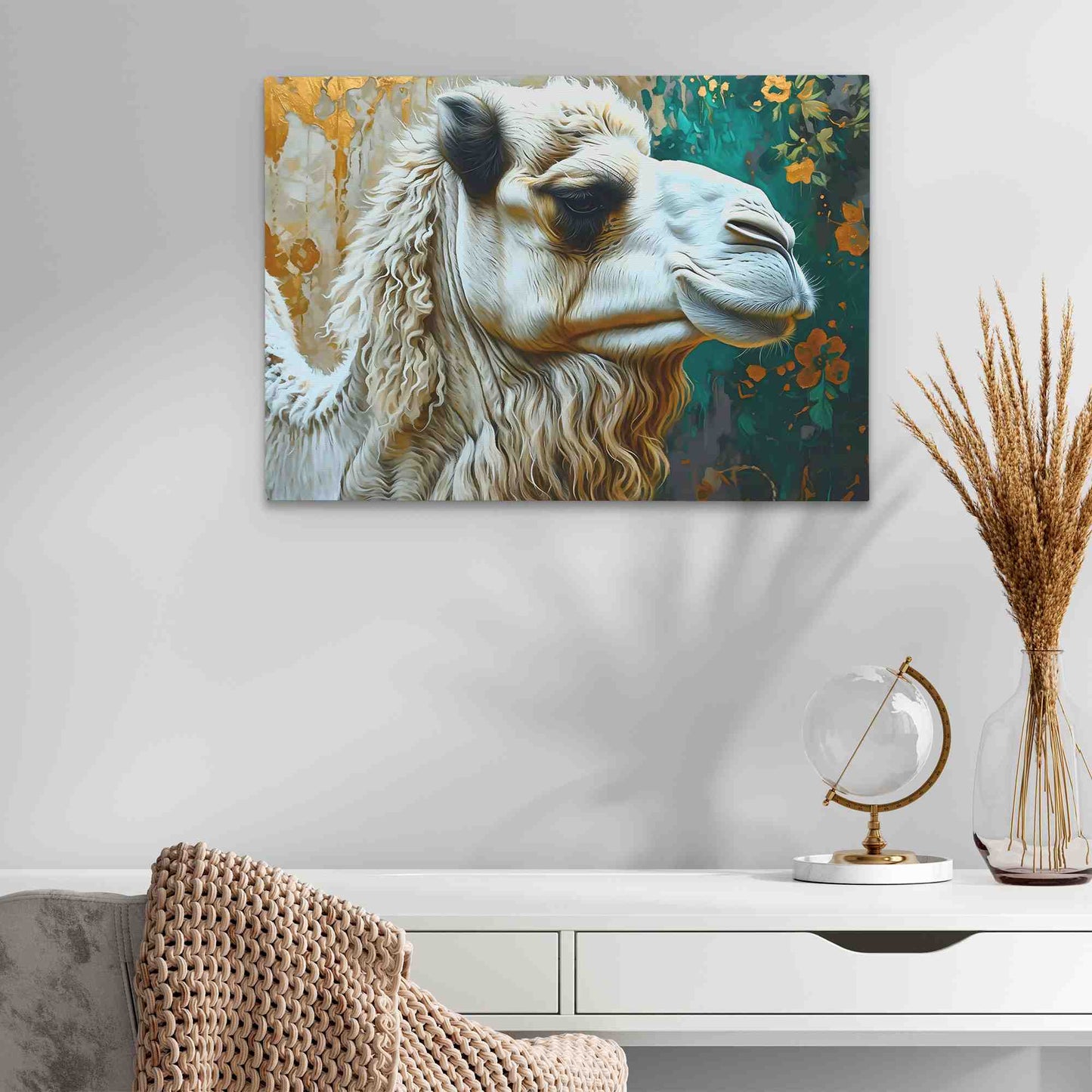 Albino Camel - Large Canvas Print