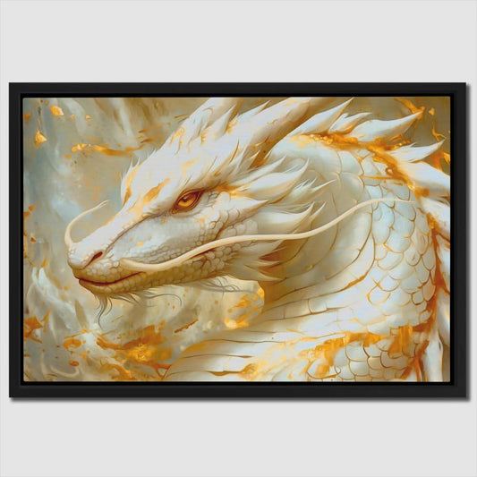 Albino Dragon - Dragon Canvas Wall Art