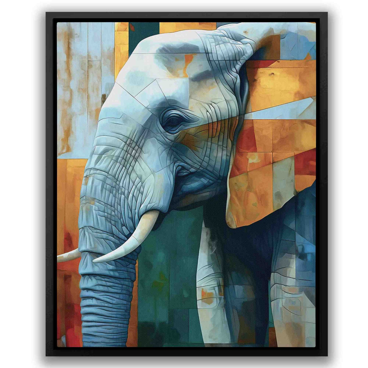 Albino Elephant - Gold Albino Canvas Print