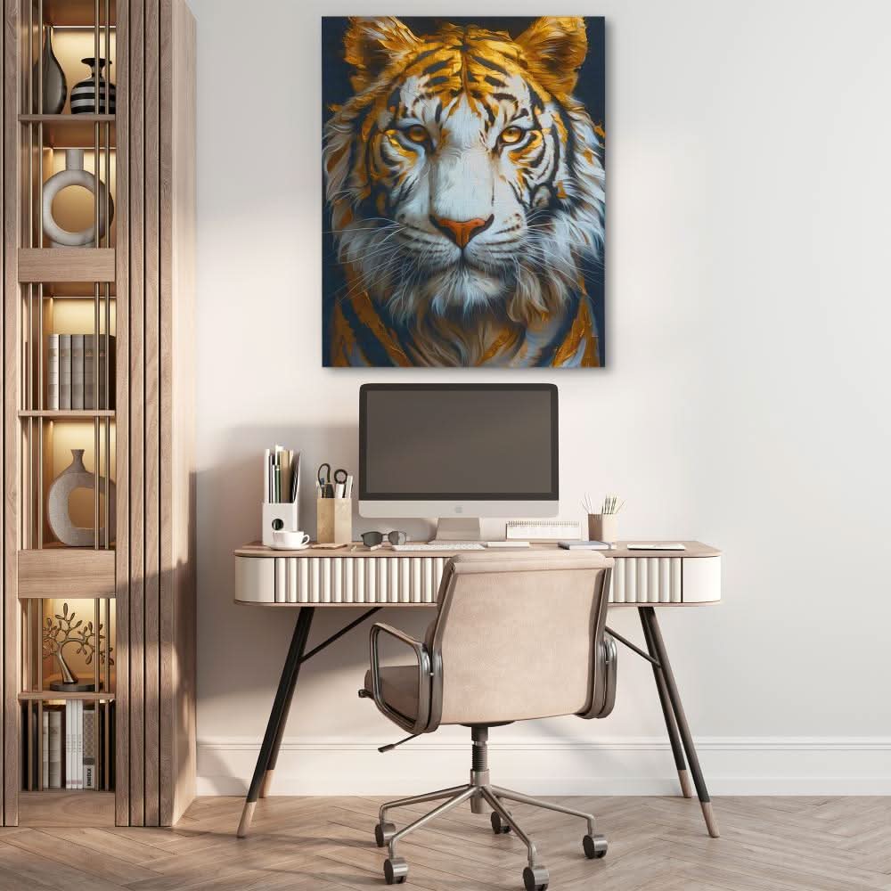Albino Gaze - Modern Gold Canvas Wall Art