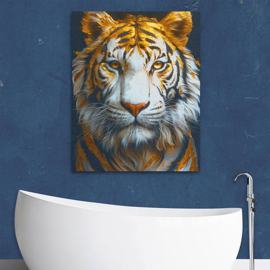 Albino Gaze - Modern Wall Art in Black Frame