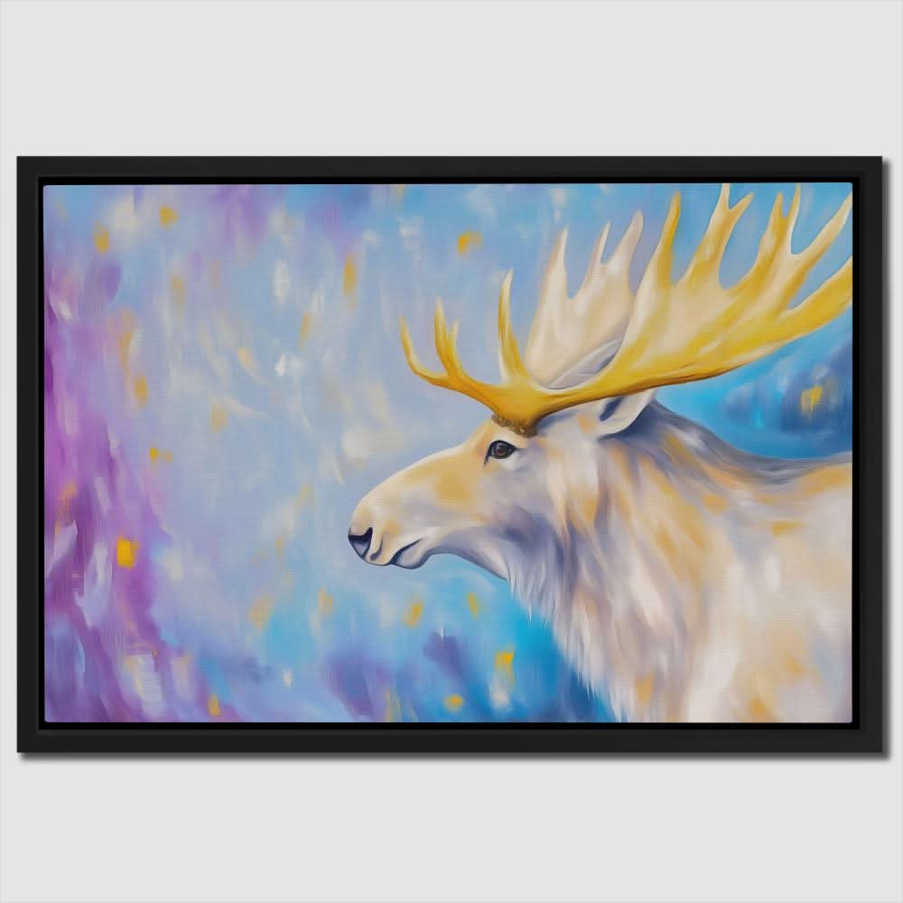 Albino Moose - Modern Wall Art Print