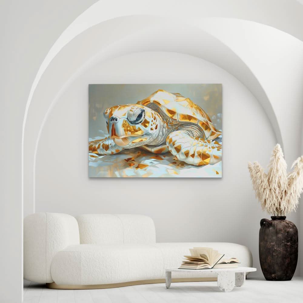 Albino Turtle - Large Canvas Print