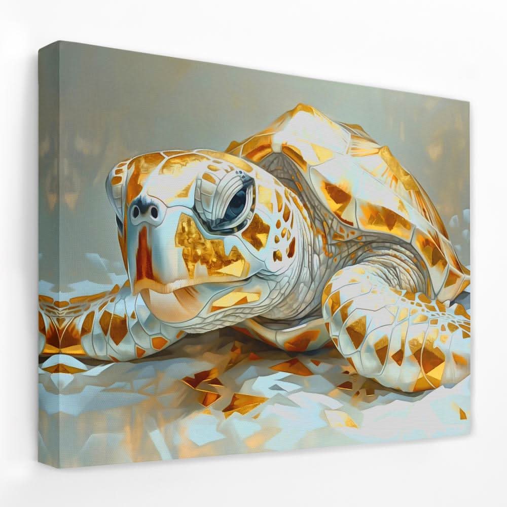 Albino Turtle - Albino Animals Canvas Wall Art