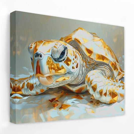 Albino Turtle - Albino Animals Canvas Wall Art