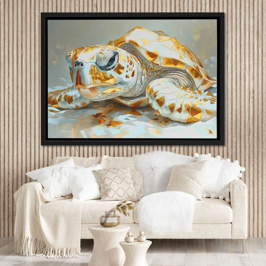Albino Turtle - Wall Art in Black Frame