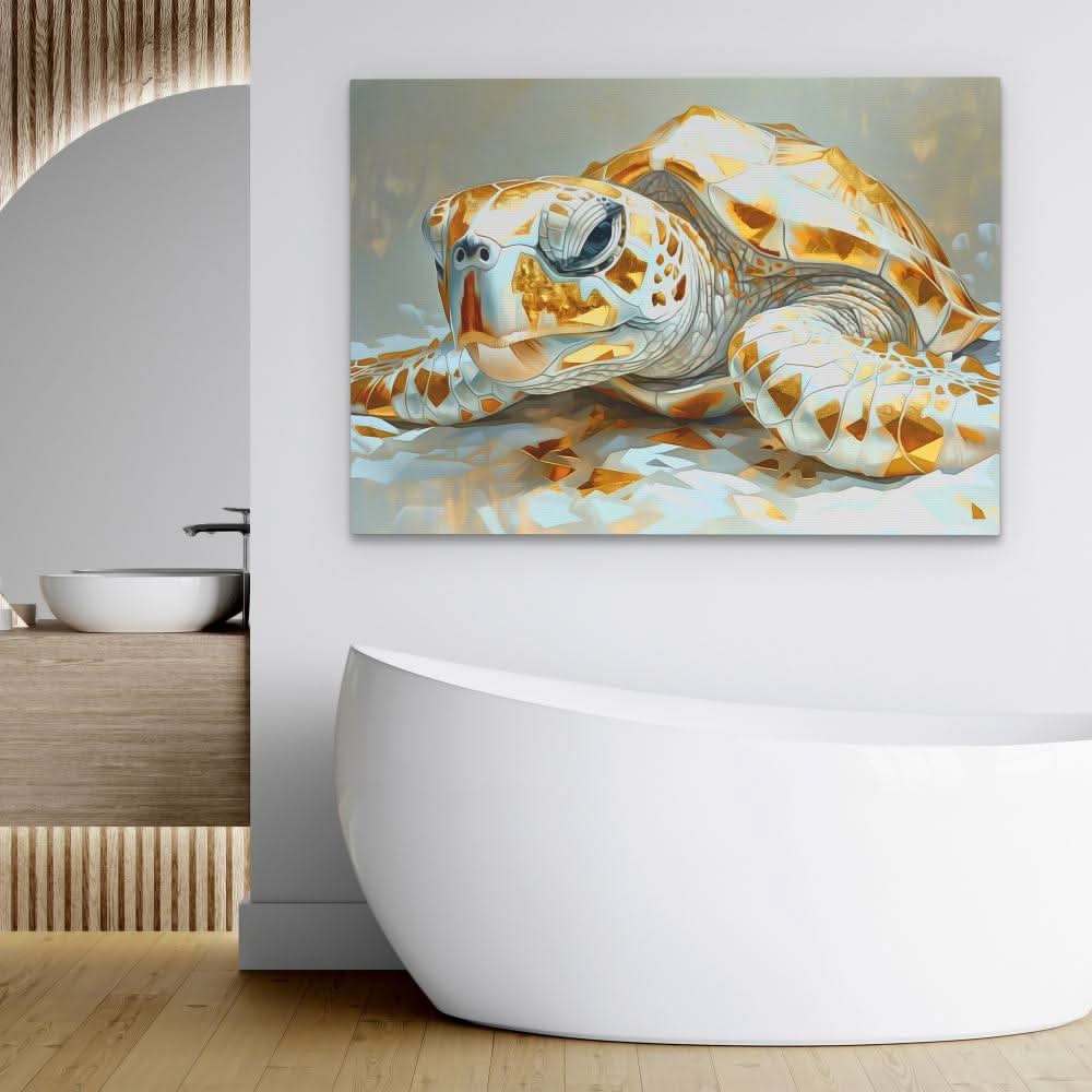 Albino Turtle - Beige Wall Art