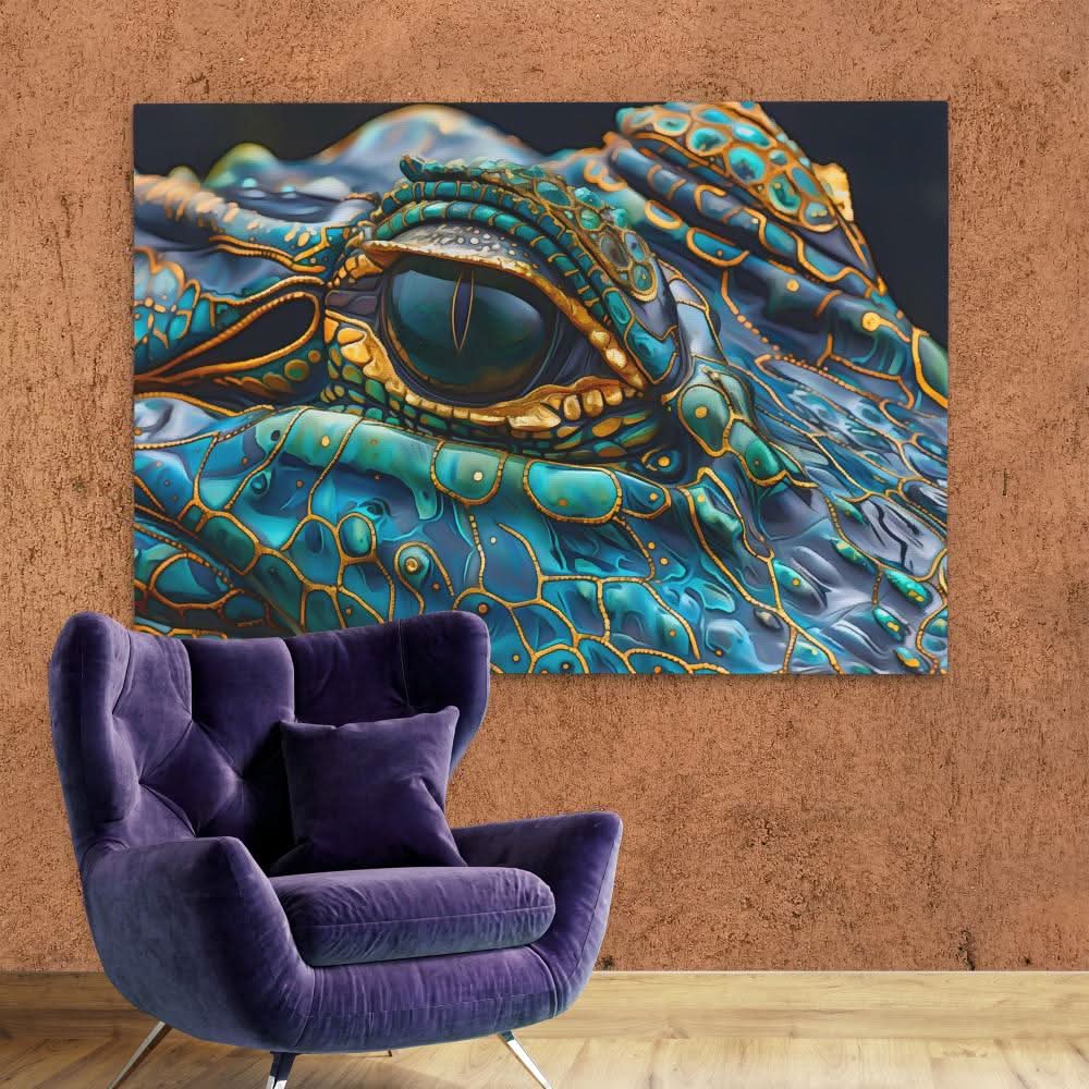 Alligator Eye - Alligator Art for Bathroom