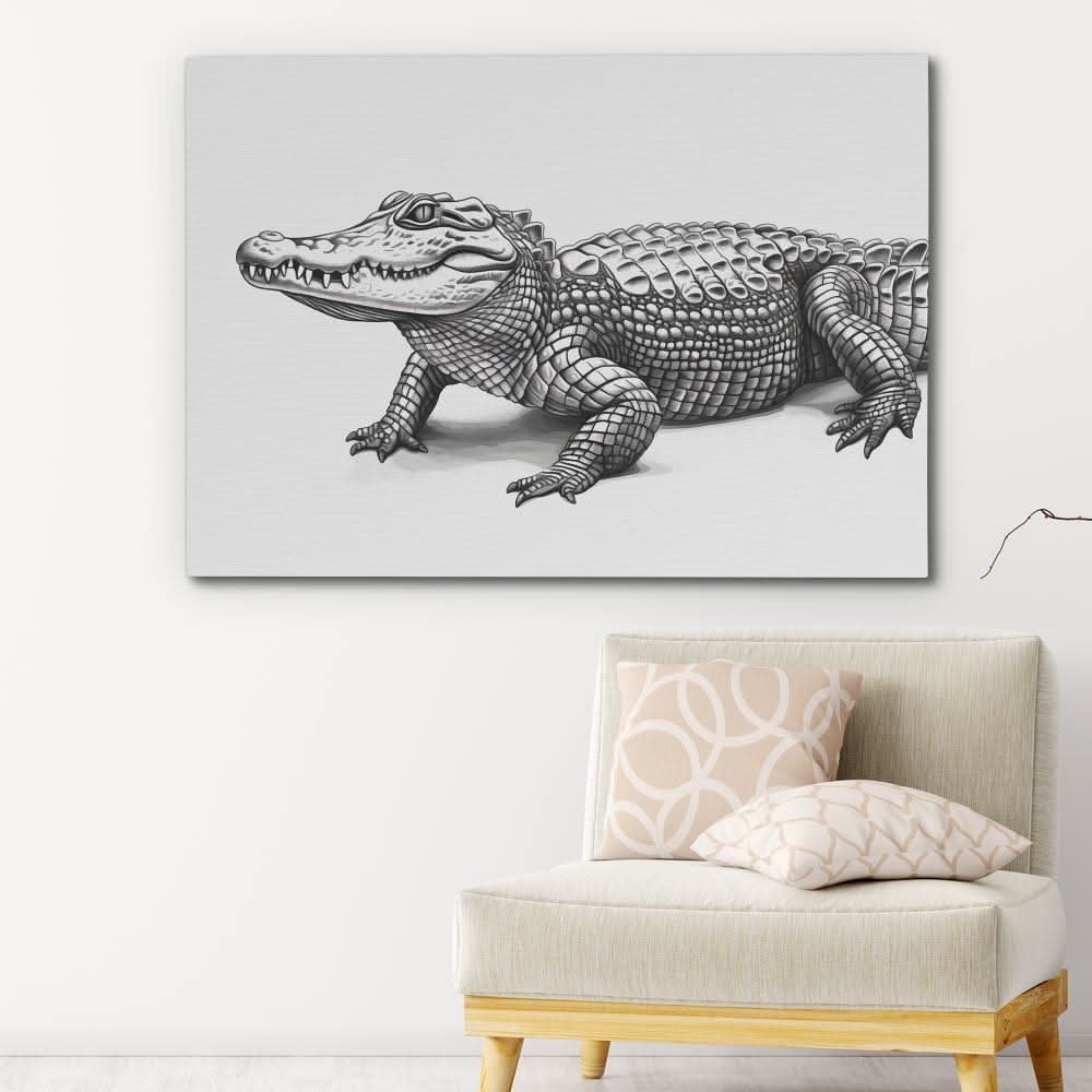 Alligator Shuffle - Wall Art for Bathroom