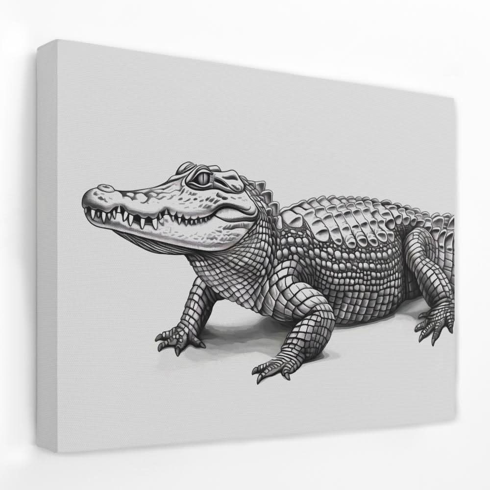 Alligator Shuffle - Alligator Canvas Wall Art