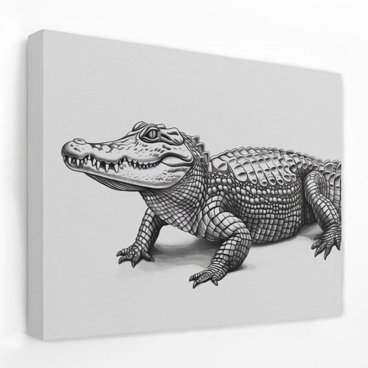 Alligator Shuffle - Alligator Canvas Wall Art