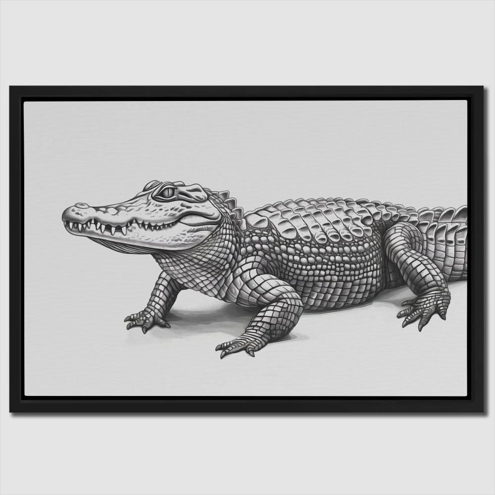 Alligator Shuffle - Alligator Art for Bathroom