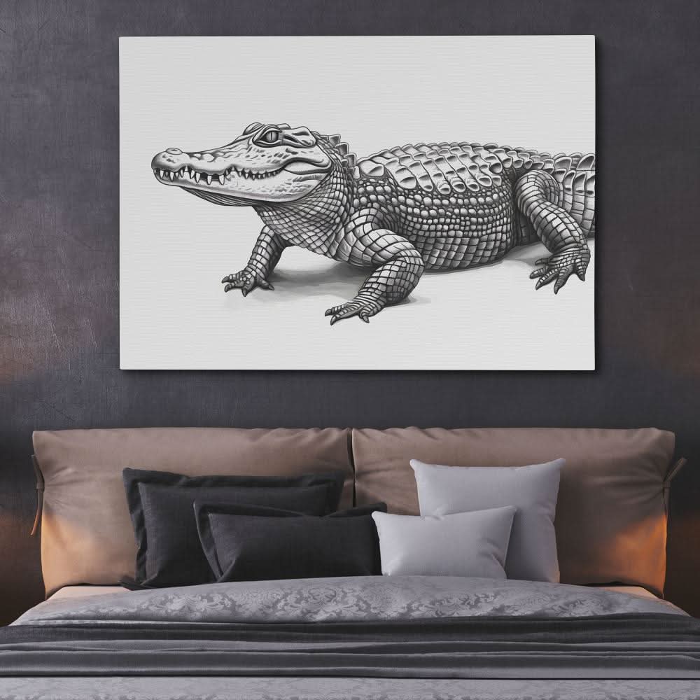 Alligator Shuffle - Canvas Wall Art