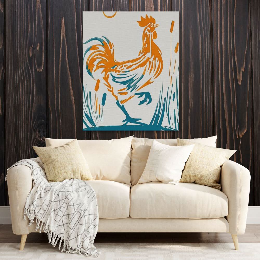 Alpha Chicken - Large Canvas Print