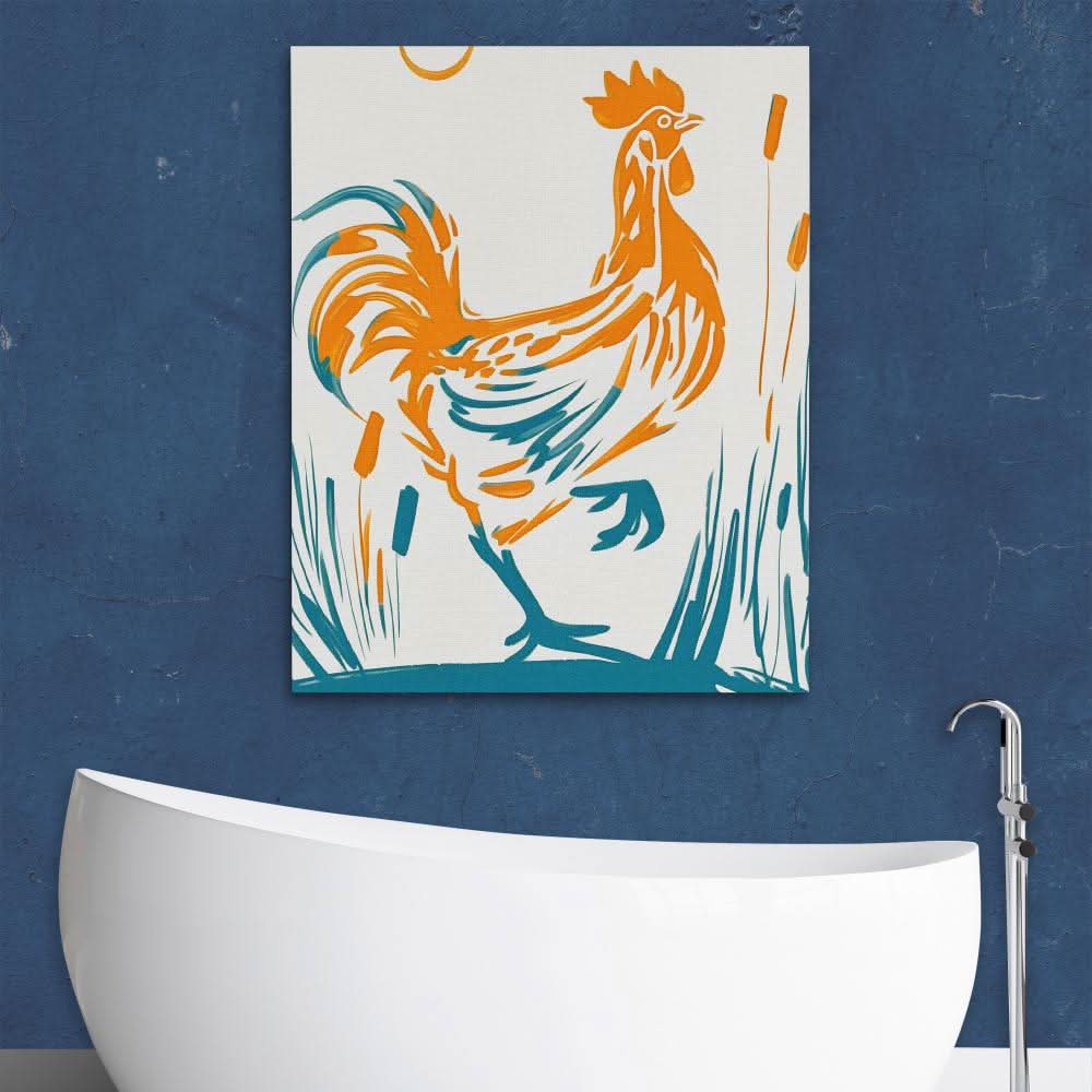 Alpha Chicken - Brown Chicken Canvas Print