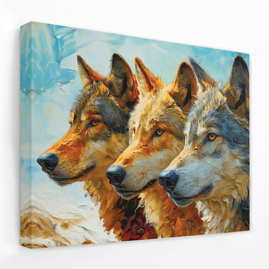 Alpha Trio - Animals Canvas Wall Art