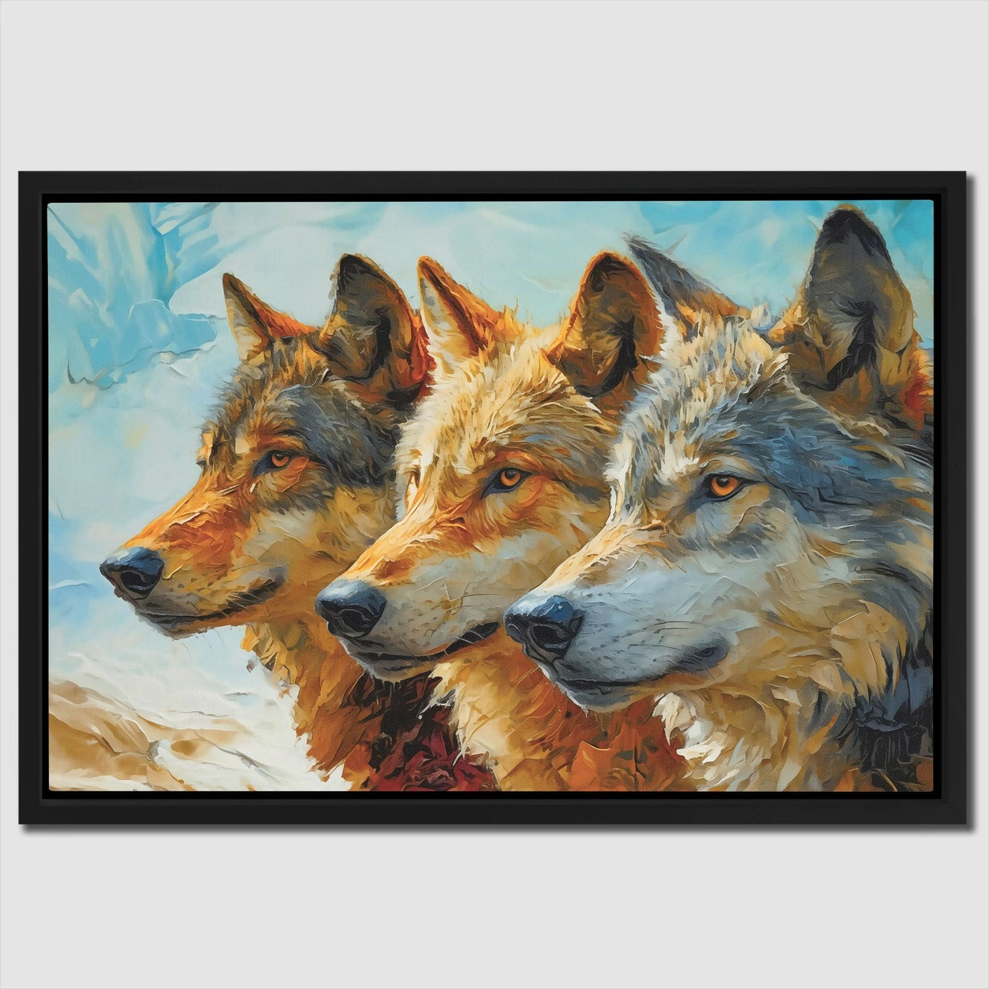 Alpha Trio - Wall Art in Black Frame