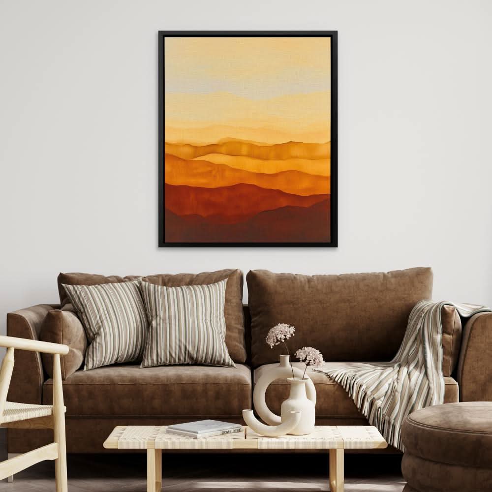 Amber Dunes - Beige Mountain Canvas Print