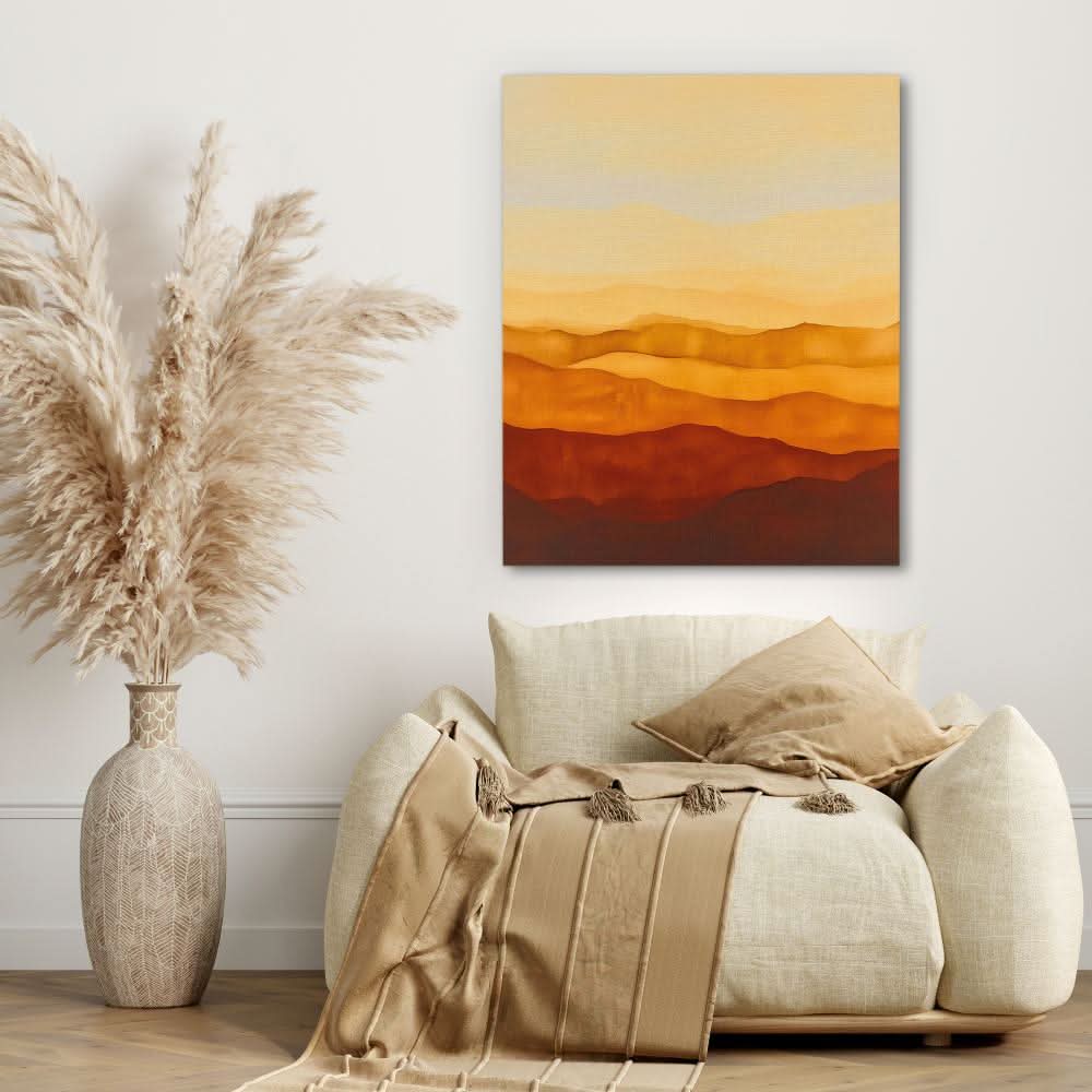Amber Dunes - Oversized Landscapes Canvas Wall Art