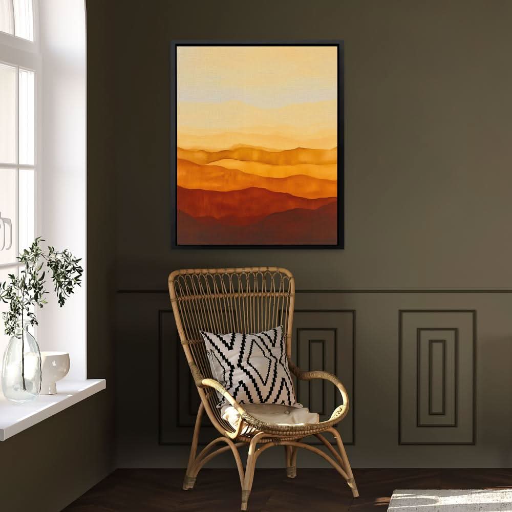 Amber Dunes - Beige Wall Art for Dining Room