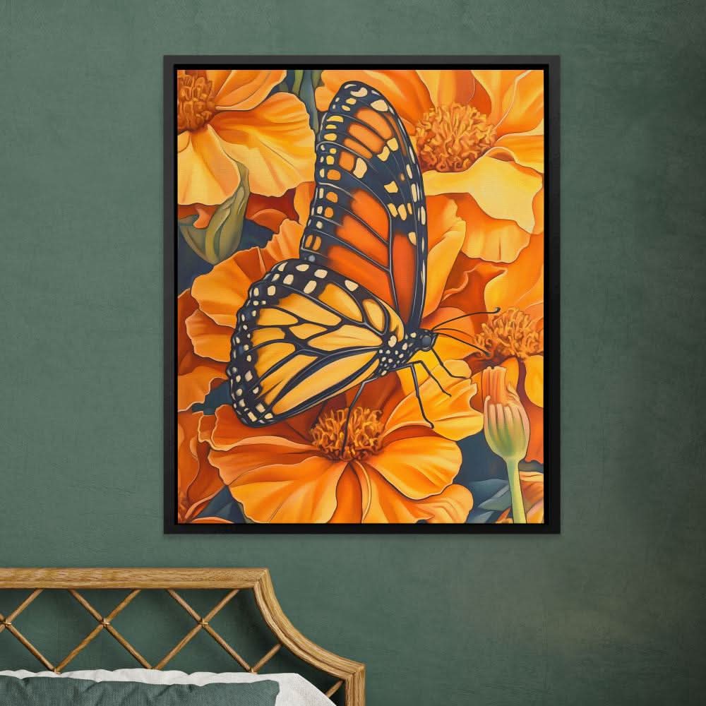 Amber Embrace - Modern Wall Art Print