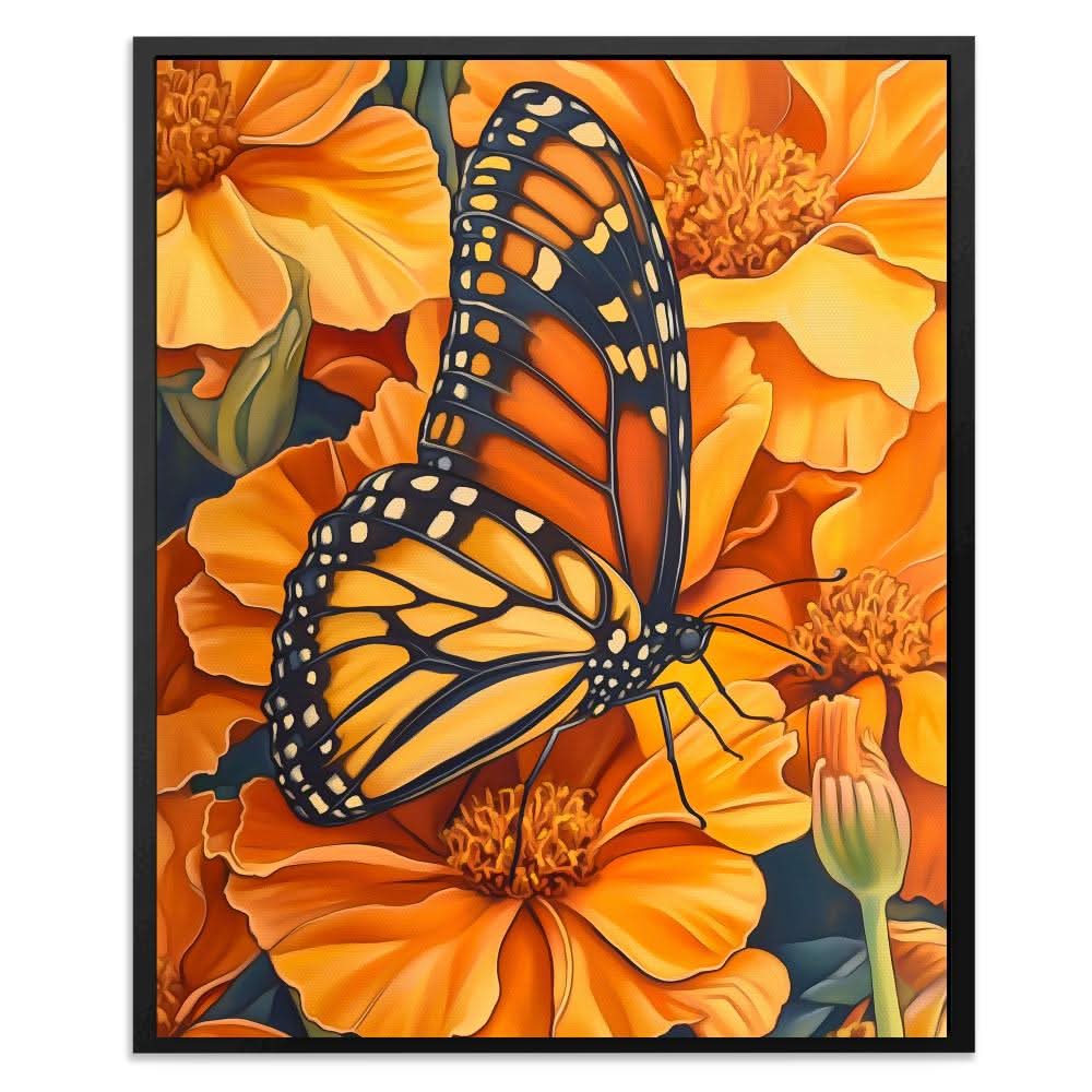 Amber Embrace - Country and Farm Wall Art in Black Frame