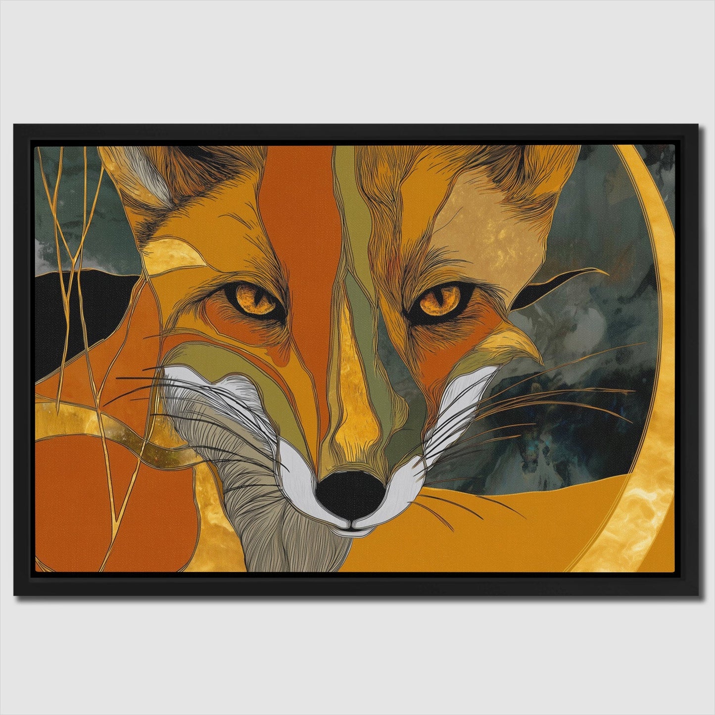 Amber Fox Portrait - Luxury Wall Art