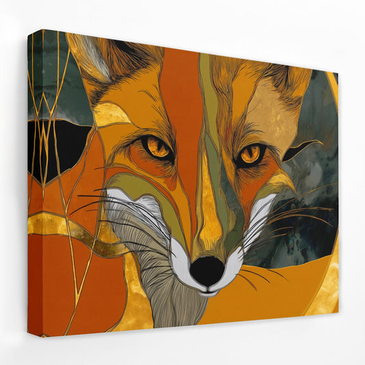Amber Fox Portrait - Luxury Wall Art