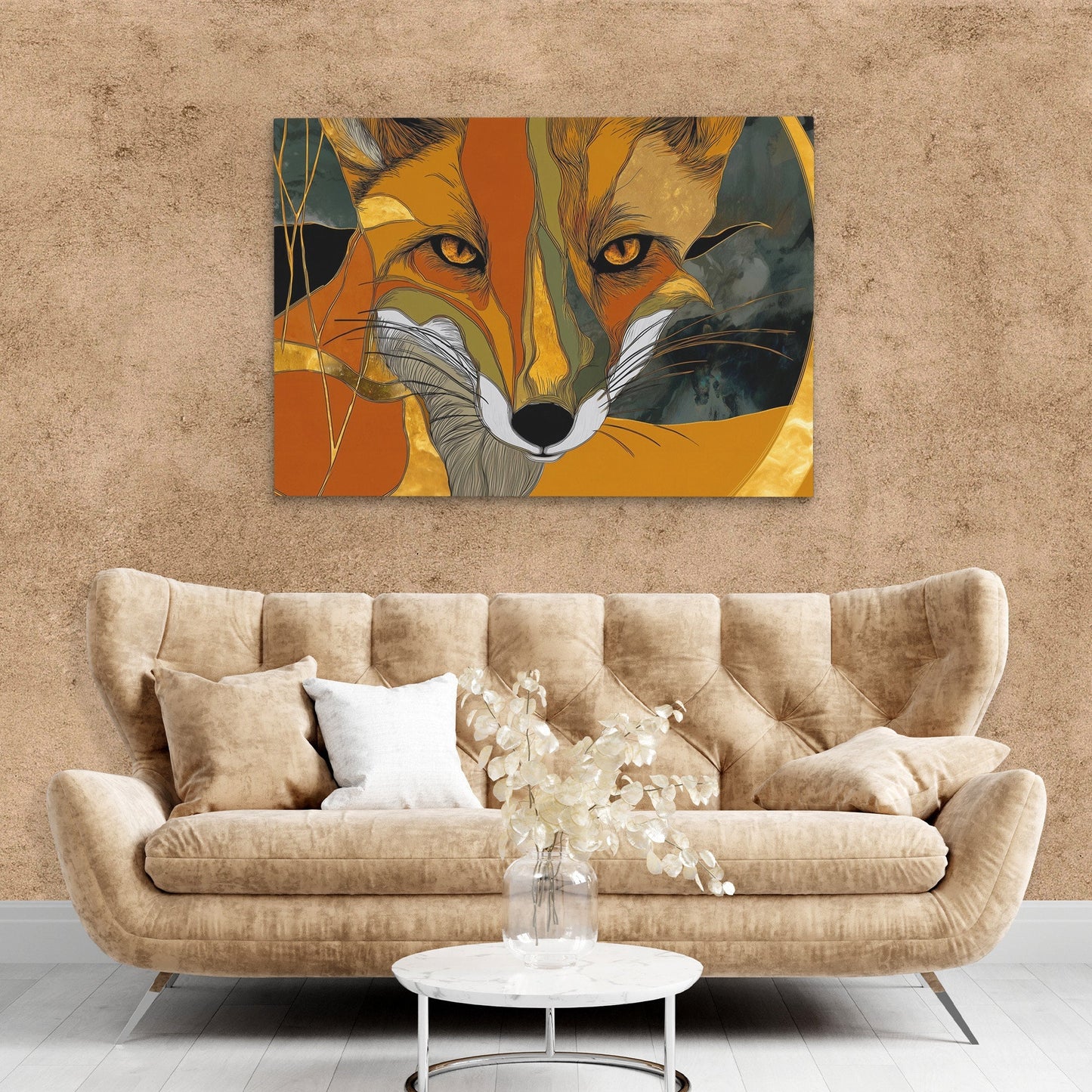 Amber Fox Portrait - Luxury Wall Art