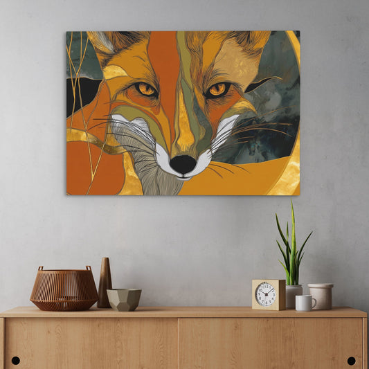 Amber Fox Portrait - Luxury Wall Art