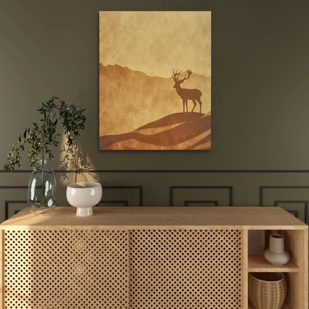 Amber Horizon - Beige Wall Art