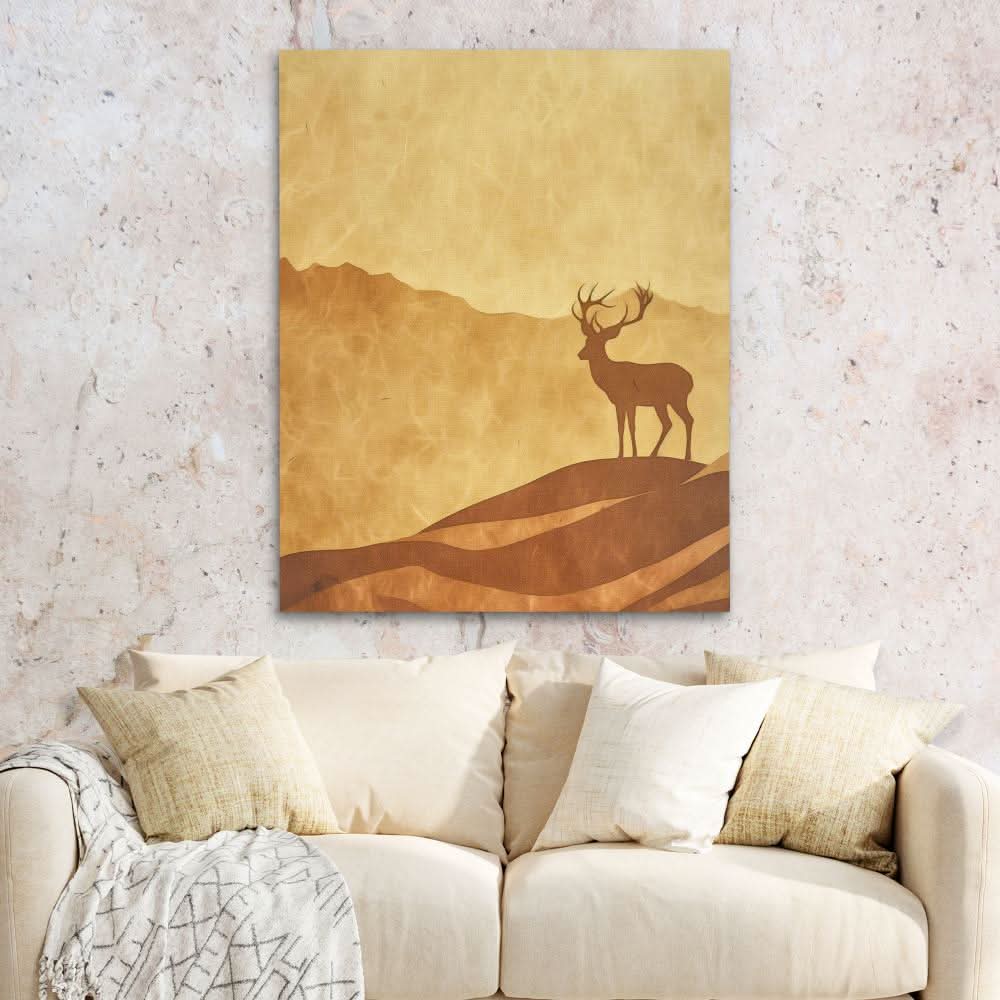 Amber Horizon - Large Minimalist Canvas Print