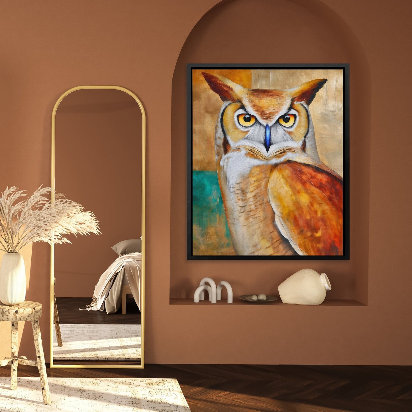 Amber Horned Oracle - Luxury Wall Art