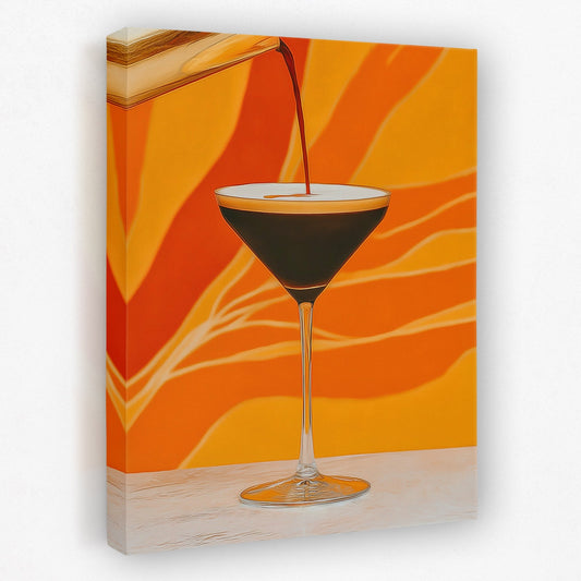 Amber Hour Martini - Luxury Wall Art