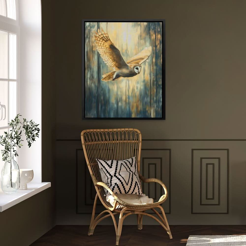 Amber Sky Hunter - Brown Wall Art for Living Room